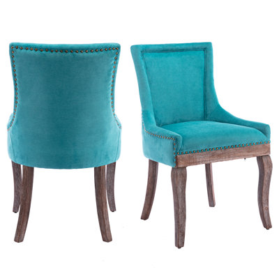 Linen Upholstered Side Chair Dining Chair(set of 2)