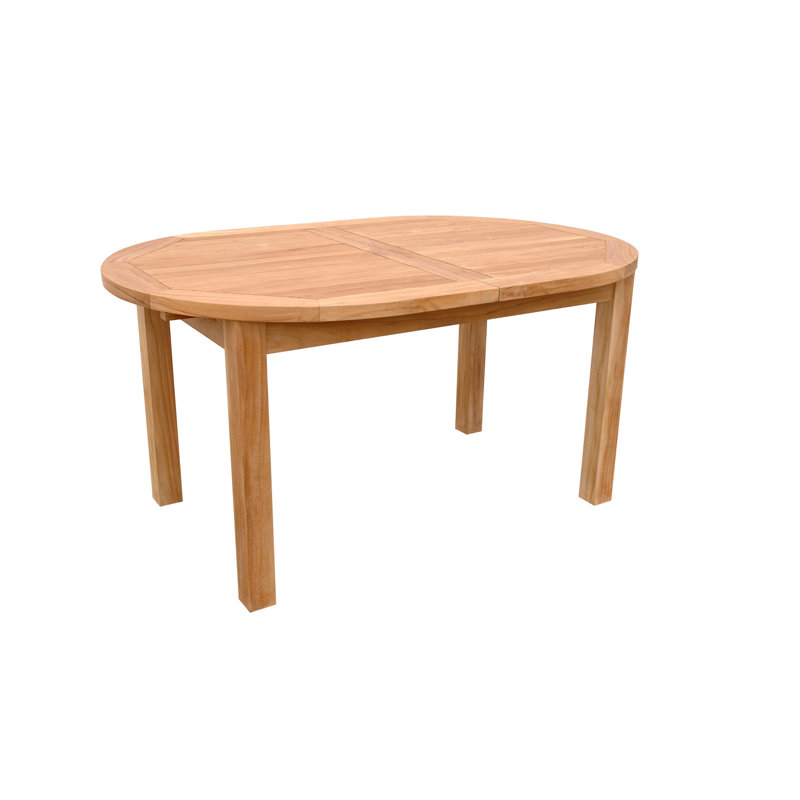 Bahama Outdoor Oval Teak Dining Table, 78" L 58" W