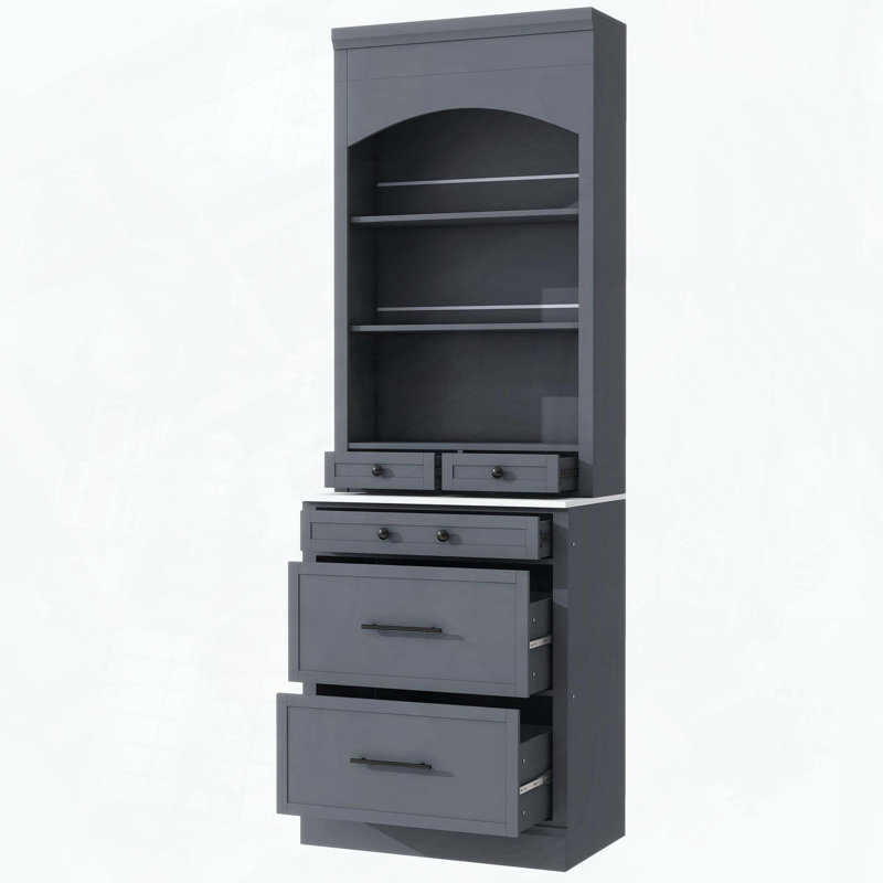 Grande vitrine Modern Kitchen Pantry, Gris