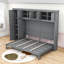 Grand lit escamotable avec armoires et tablettes-744427628