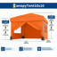 Auvent 10 x 10, 4 parois latérales, pavillon de jardin portatif avec protection UV UPF 50+, sac de transport et haubans, orange-129848924
