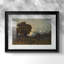 Paysage boisé sous un ciel nuageux - Henri Harpignies - Reproduction encadrée avec passe-partout et verre - 1900-947493978-947493977-947493976