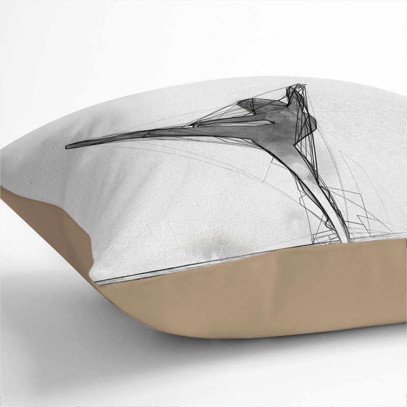 Square Throw Cushion, 40 x 40 cm, Stone