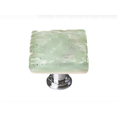 Bouton de quincaillerie décoratif en verre 1 1/4 po Glacier