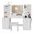 Makeup Vanity with 8 Drawers, 6 Open Shelves, Makeup Table for Women,Bedroom Dressing Table with Mirror