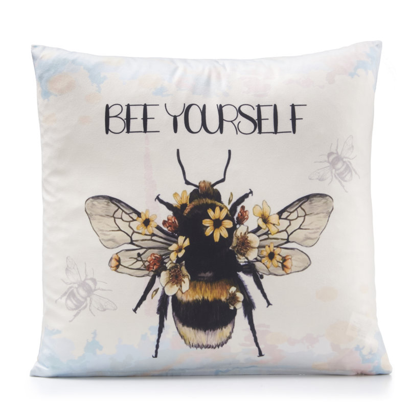 Angeleque Bee Yourself Square Throw Pillow Cover