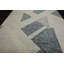 Tapis intérieur géométrique rectangulaire en laine tissé à la main ivoire