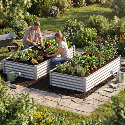 Metal Outdoor Raised Garden Bed