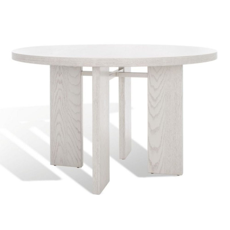 Talitha Round Dining Table, White Wash
