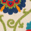 Tapis intérieur / extérieur à motif floral ivoire / bleu / vert Eaglin-227301446