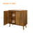 31.5" Farmhouse Walnut Sideboard Buffet, Wood Storage Cabinets For Dining Room & Living Room