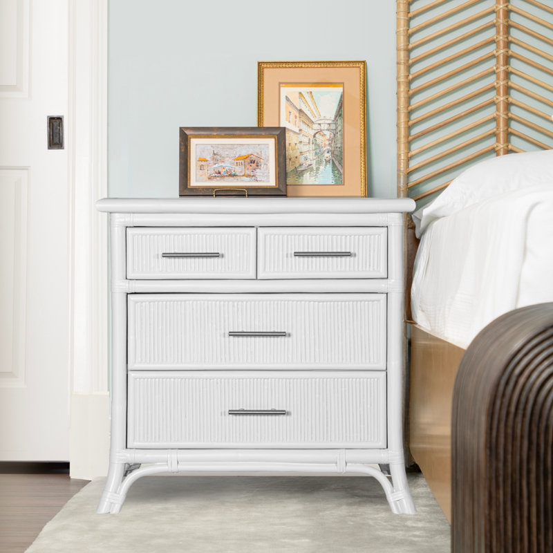 4 - Drawer Nightstand, White