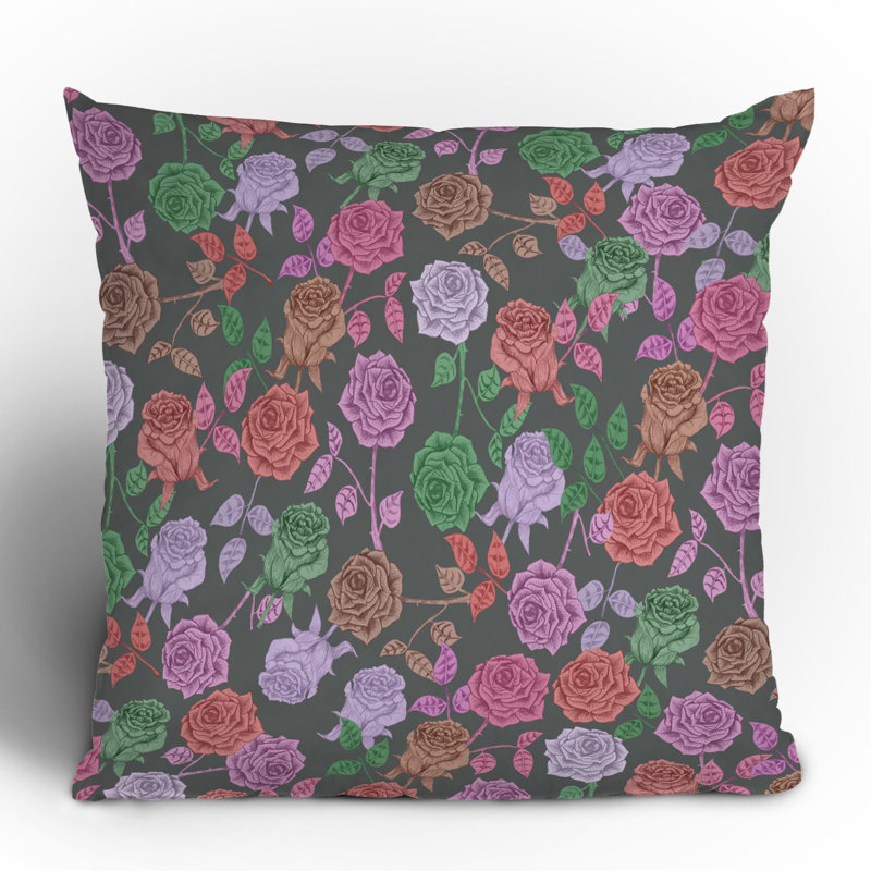 Square Pillow Cover & Insert, 20" x 20", Vintage Roses