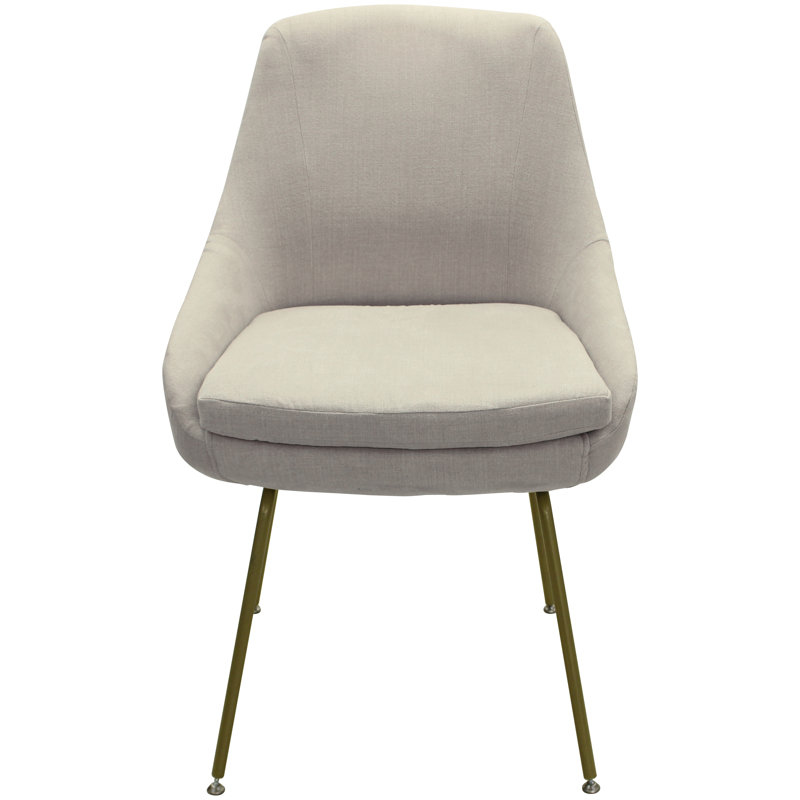 Chaise d'appoint Alizae, Beige, Or