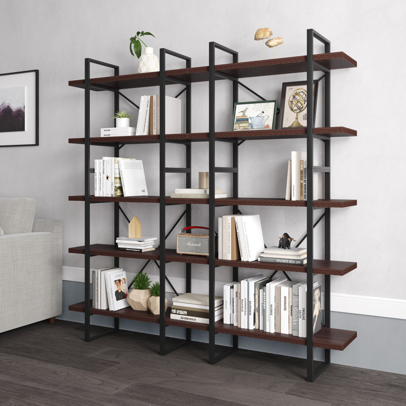 Onagre Iron Library Bookcase, 71.2" H x 71" W