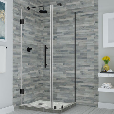 Bromley Frameless 35.25" x 72" Rectangle Hinged Shower Enclosure