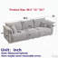 Canapé en lin de 98,5 po de style contemporain avec coussins pour le salon-110376678