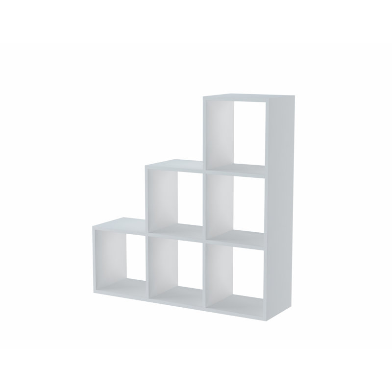 Hamlett 115cm H x 115cm W Step Bookcase, White