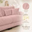Canapé d'angle modulaire surdimensionné 4 places en chenille avec 2 poufs, canapé infonuagique à assise profonde-185855296