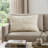 12" X 20" Off White Patchwork Cowhide Lumbar Throw Pillow