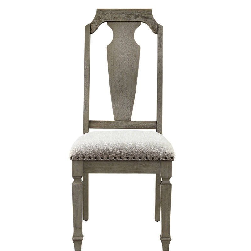 2 chaises d'appoint rustiques - siège en lin beige, caractère en chêne patiné