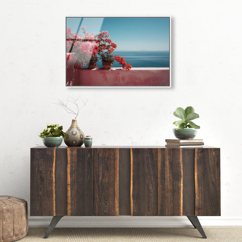 Roseate Horizon High-Gloss Frameless Acrylic Glass Wall Art Buildings & Cityscapes Print by Oliver Gal, Ready to Hang, 15 x 10