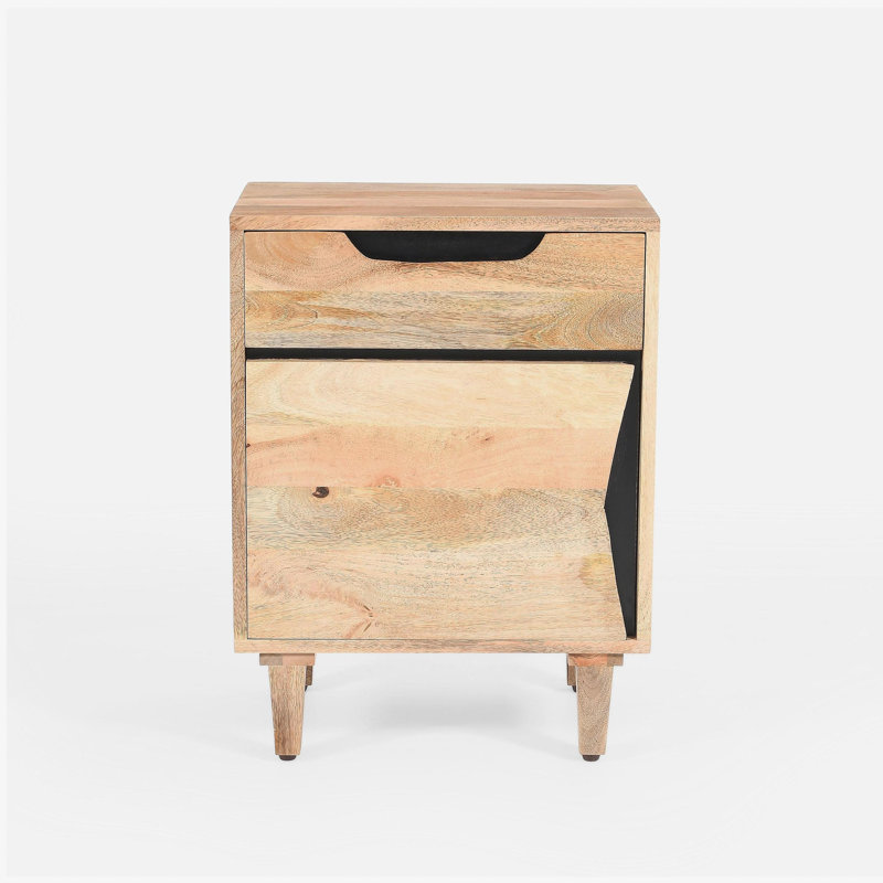 Table de chevet en bois naturel