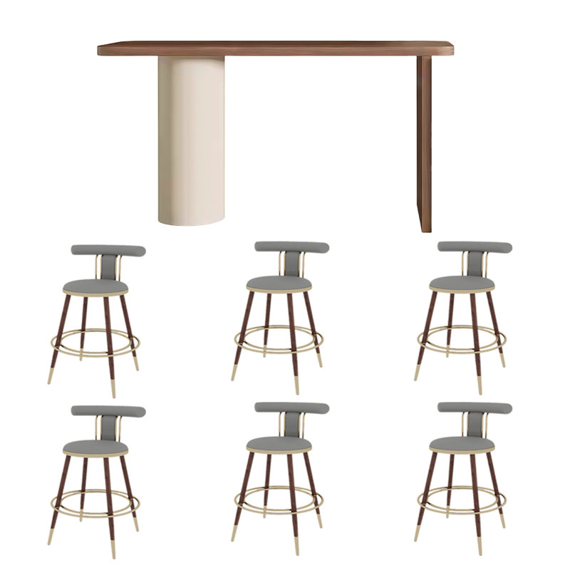 Table de bar de style chinois, H 39,3 po x L 62,9 po x l 23,6 po