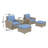 Henri Outdoor Patio Lounge Chair With Ottomans And Sunbrella Cushions-197921829