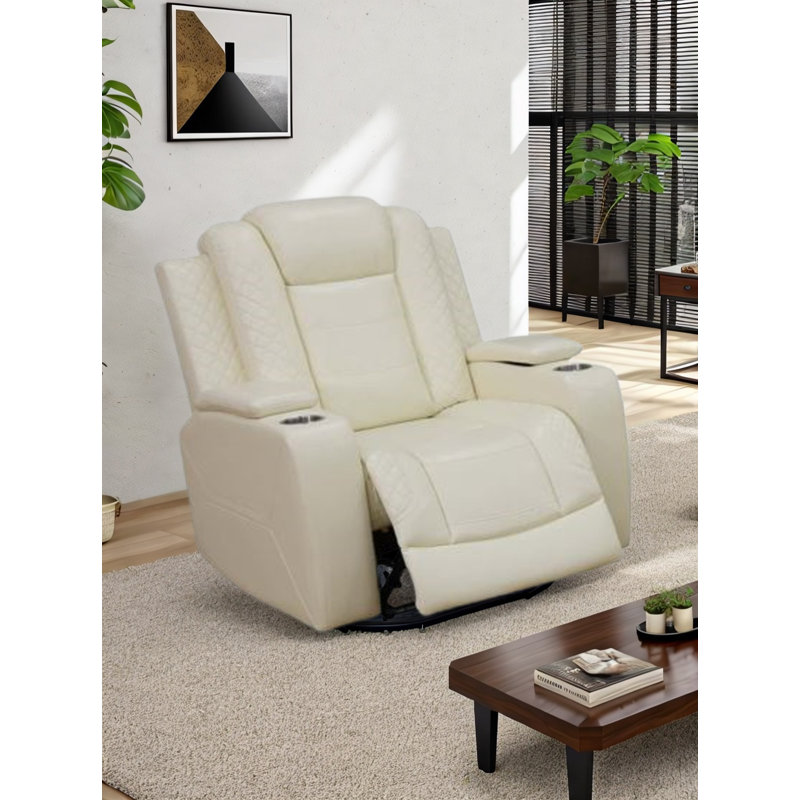 Ensemble de canapé inclinable 3 pièces Raichelle, Blanc