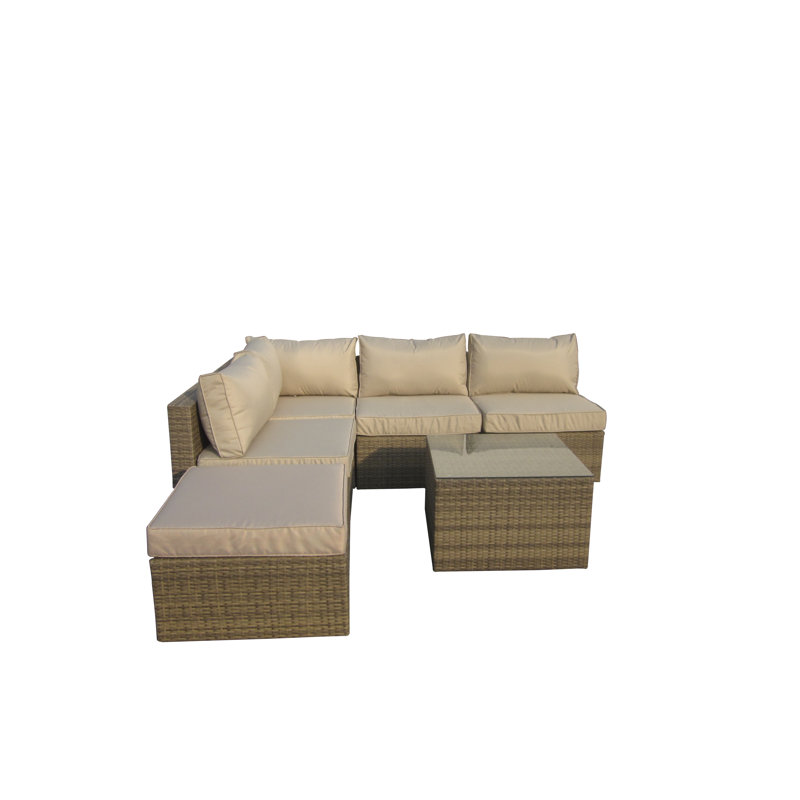 Gutta 5 Seater Rattan Sofa Set, Nature