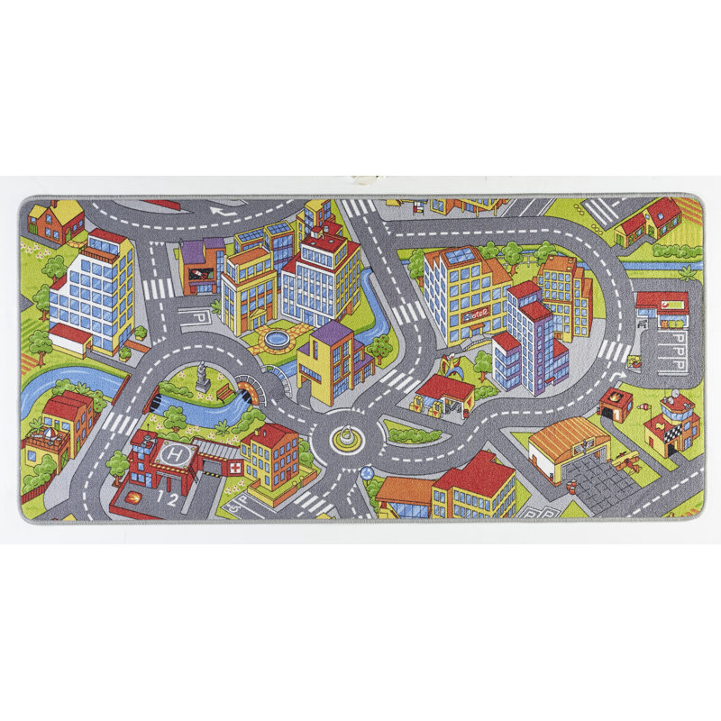 Smartcity Grey Rug, Rectangle 140 x 200cm