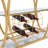Kitchen Bar Cart With Wine Rack Tempered Glass Metal Frame Wine Storage-110746723