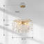Lustre en cristal 18 po avec branches artistiques