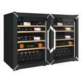 Goguette Dual Small Single Zone Wine Fridge – 100+ Bottle Capacity (Black)