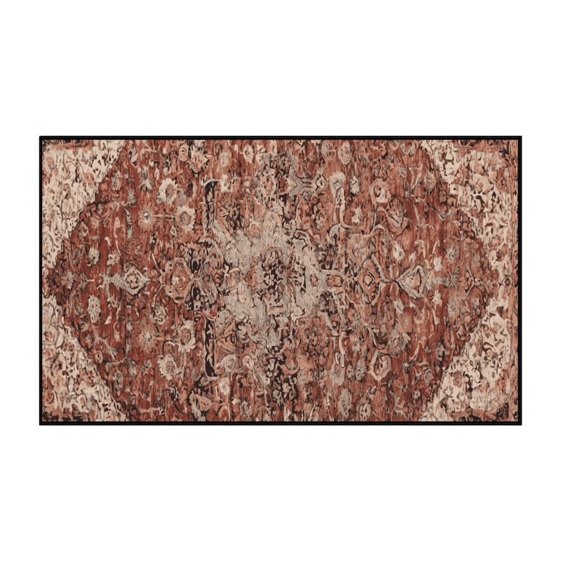 Tapis brun lavable à la machine, Rectangulaire 3 pi x 5 pi