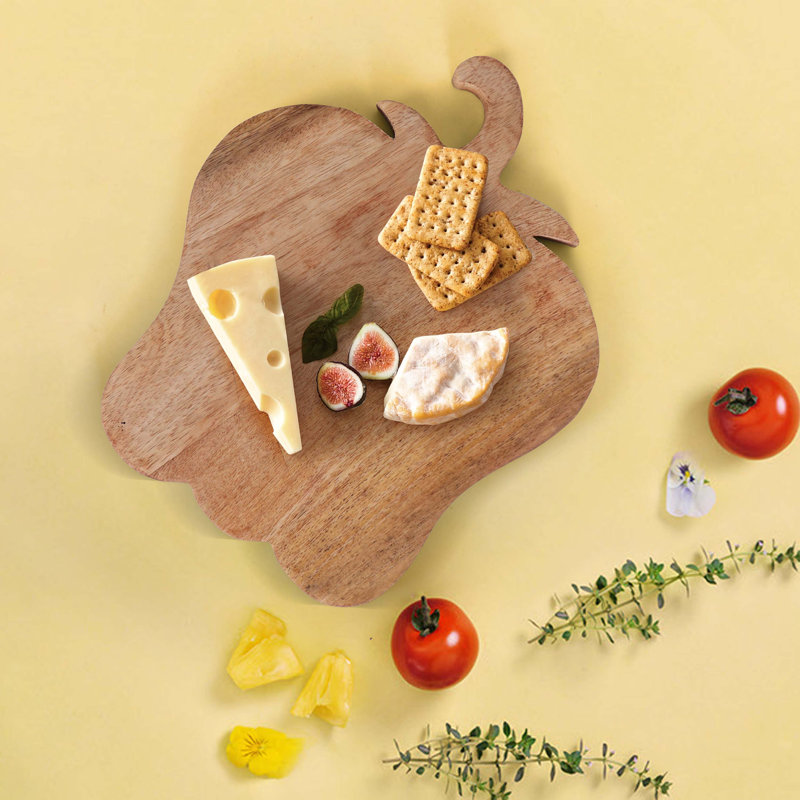 Ambrosia Apple Shaped Mango Wood Cutting Board