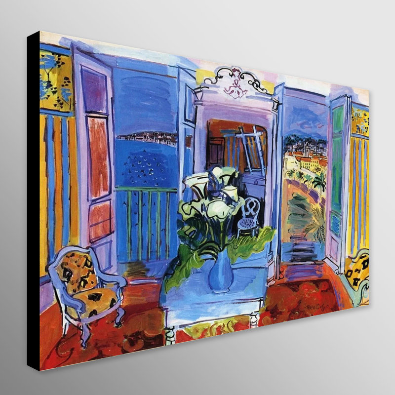 Interior To Open Windows by Raoul Dufy - Wrapped Canvas Art Prints, 84 cm H x 117 cm W