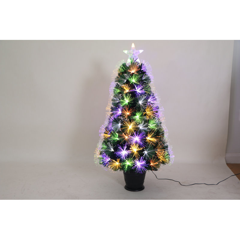 Lighted Artificial Spruce Christmas Tree, 90' H