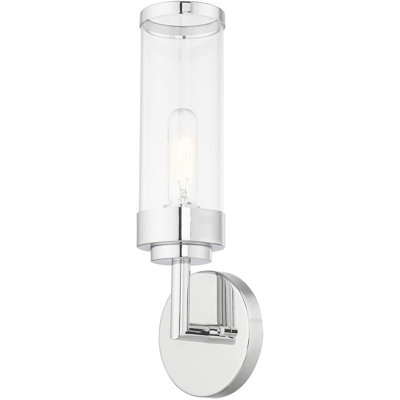 5.125 Wall Sconce with Clear Glass Shade - ADA Compliant