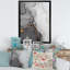 Vagues de marbre gris et orange - peinture sur toile-67232636-67232620