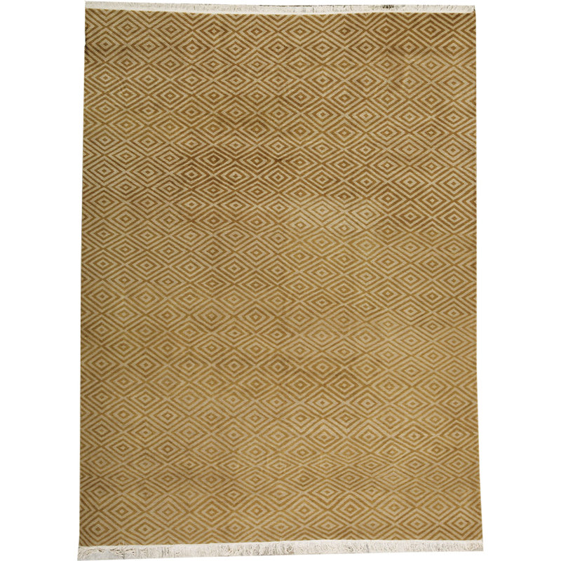Tapis brun de haute qualité noué à la main