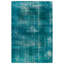Tapis turquoise en laine noué à la main de conception unique 6 pi 8 po x 10 pi 2 po Hueytown