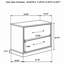 Table de chevet 2 tiroirs Edmondson