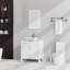Goodyo 30" Bathroom Vanity And Sink Combo Glass Top Cabinet