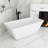 66 Inch Glossy White Acrylic Freestanding Soaking Bathtub
