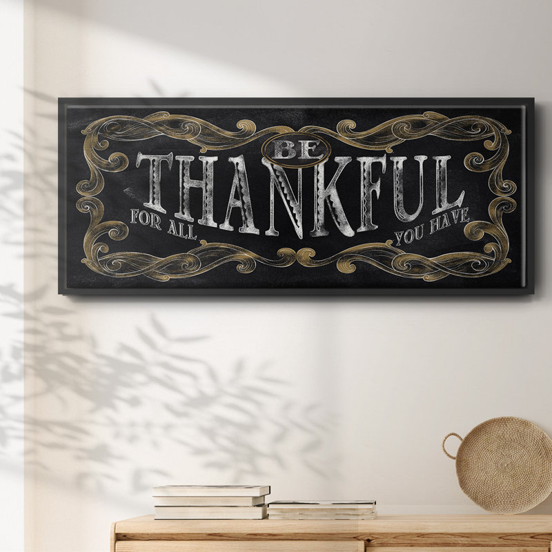 Be Thankful- Framed Canvas