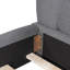 Lit plateforme tapissier avec tissu épais, lit au sol avec structure solide-858524931