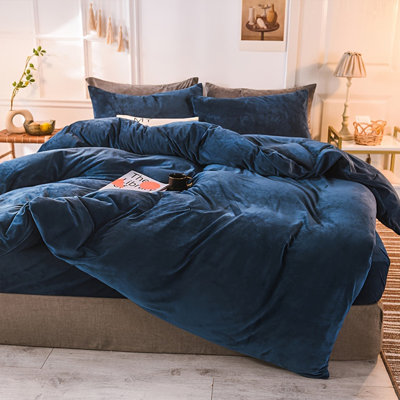 LISSTHER American Solid Color Duvet Cover Bedding Set  (3 pcs, Including 1 Duvet Cover, and 2 Pillowcases), for Cold Weather Winter Keep Warm. 