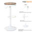 Set Of 2 Bar Stools,Solid Wood, Breakfast Chair, Vintage High Stool, Adjustable 360 Swivel Chair High Stool, Easy To Assemble, Kitchen And Home-97829129-97829128